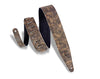 Levy's Leathers 2.5&quot; Garment Leather Guitar Strap Distressed Design; Brown