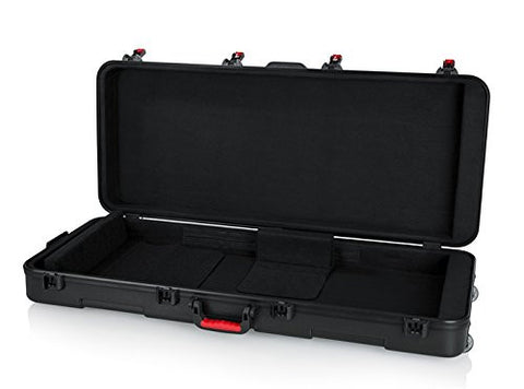 Gator TSA Series ATA Molded Polyethylene Keyboard Case with Wheels for Extra Deep 76-note Keyboards