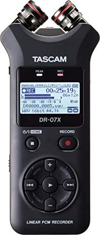 Tascam DR-07X Stereo Handheld Digital Audio Recorder and USB Audio Interface , Black
