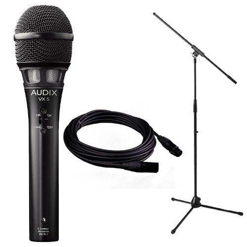 Audix VX5 Condenser Vocal Microphone with XLR Microphone Cable Tripod Stand