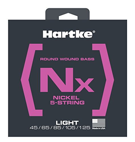 Hartke HSBNX545 NX Nickel Bass Guitar Strings, Light 5-String