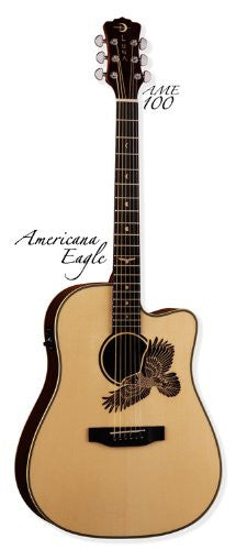 Luna Americana Cutaway A/E Eagle Laseretech, AME 100 Guitar