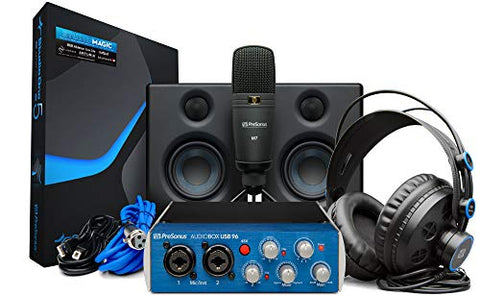 PreSonus AudioBox Studio Ultimate Bundle Complete Recording Kit with Studio Monitors and Studio One Artist and Ableton Live Lite DAW Recording Software