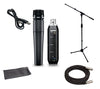Shure SM57 USB Microphone Bundle with X2U XLR-to-USB Audio Interface, MIC Boom Stand and XLR Cable