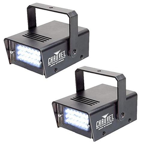 2 CHAUVET DJ CH730 Adjustable 1-12 Flash/Sec Mini Strobe LED Club Light Effects