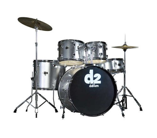 DDrum D2 Drum Set 5pc - Brushed Silver