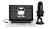 Blue Yeti Blackout USB Microphone Bundle with Studio Headphones and Pop Filter Popper Stopper