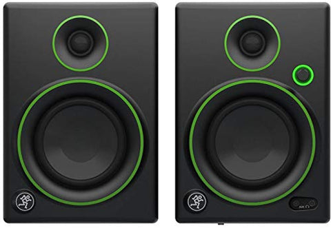 Mackie Creative Reference Multimedia Monitor (Set of 2), Black w/green trim, 4-inch (CR4 (Pair)) Refurb