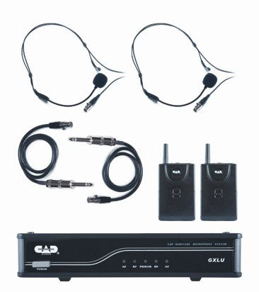CAD GXLUBB UHF Wireless Dual Bodypack Microphone System, L frequency (Refurb)