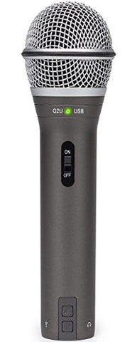 Samson Q2U Handheld Dynamic USB Microphone Recording and Podcasting Pack (refurb)