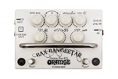 Orange Bax Bangeetar Guitar Pre-EQ White Guitar Effects Pedal (Refurb)