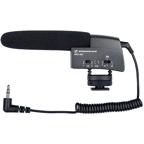 Sennheiser MKE 400 Shotgun Microphone - Black, MKE 400 Microphone (Refurb)
