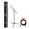 AKG P170 Small-Diaphragm Condenser Microphone (Black) plus Tripod Mic Stand with Fixed Boom &amp;amp;amp;amp;amp;amp;amp; 20' XLR Cable Kit