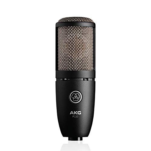 AKG Pro Audio P220 Vocal Condenser Microphone, Black (Renewed)
