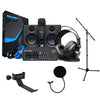 PreSonus AudioBox Studio Deluxe Ultimate Bundle (25th Anniversary) with Mic Stand, Headphone Holder &amp; Pop Filter Kit