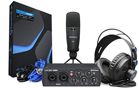 PreSonus AudioBox 96 USB Interface Recording Bundle+Headphone+Mic+Studio One software