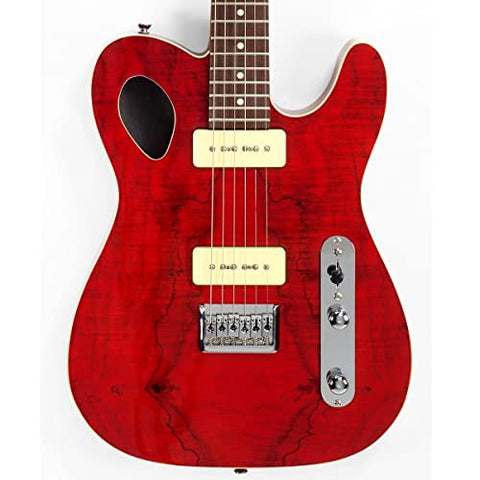 Michael Kelly 59 Port Thinline Semi-Hollow Electric Guitar (Transparent Red)