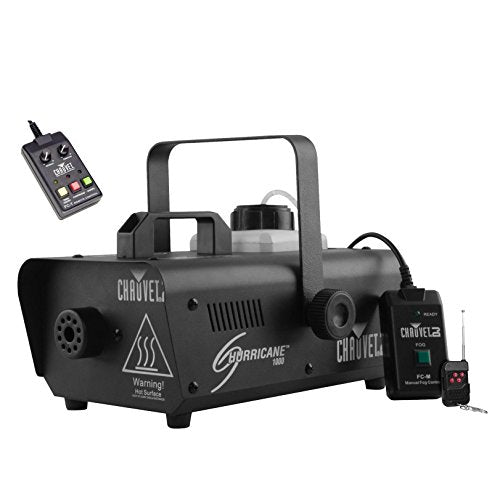 Chauvet DJ Hurricane 1000 Fog Smoke Machine w/ Wired &amp;amp; Wireless Remotes | H1000