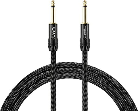Warm Audio Prem-TS-10' Premier Series Straight to Straight Instrument Cable - 10-foot, Black/Gold