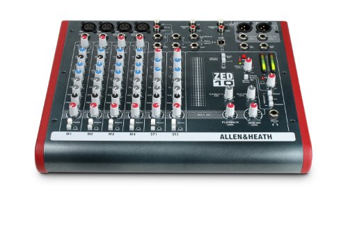 Allen &amp;amp;amp; Heath ZED-10 Four Mono Mic/Lines with 2 Active D.I. and 3 Stereo Line Inputs (Refurb)
