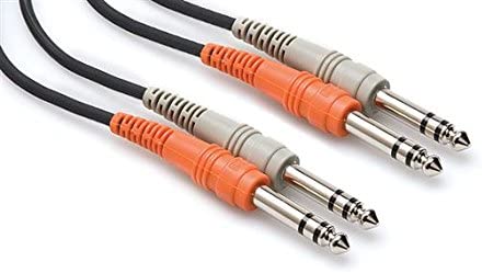 Hosa CSS-201 Dual 1/4&quot; TRS to Dual 1/4&quot; TRS Stereo Interconnect Cable, 1 Meter