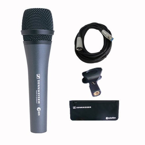 Sennheiser e 835 Dynamic Vocal Microphone with XLR Cable Bundle
