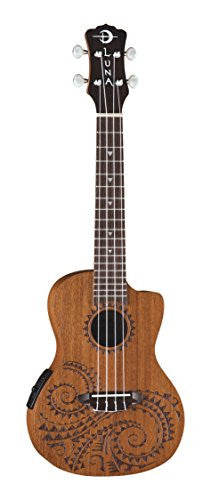 Luna Mahogany Series Tattoo Concert Acoustic-Electric Ukulele (refurbished)