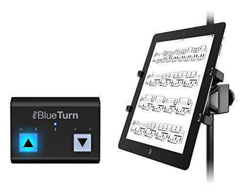 IK Multimedia Tablet Page Turner Bundle includes wireless page turner and microphone stand mount