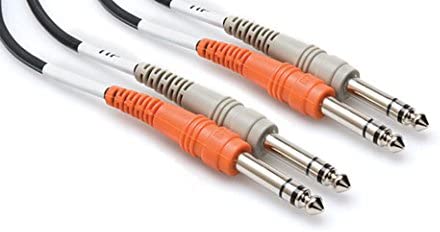 Hosa CSS-203 Dual 1/4&quot; TRS to Dual 1/4&quot; TRS Stereo Interconnect Cable, 3 Meters