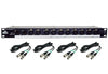 Chauvet Data Stream 4 DJ Universal DMX-512 Optical Splitter + 25' DMX Cables