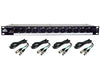 Chauvet Data Stream 4 DJ Universal DMX-512 Optical Splitter + 25' DMX Cables