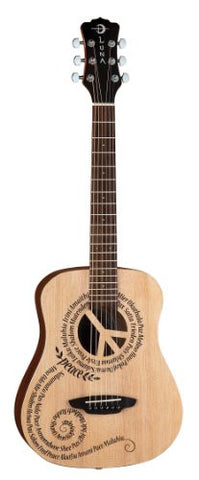 Luna Safari Peace Travel Guitar w/ gigbag, SAF PCE
