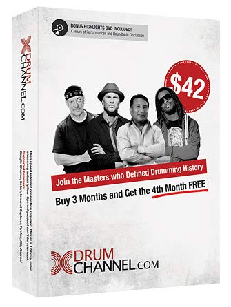 DrumChannel for Drummers 3-Month Subscription with Extra Month Free