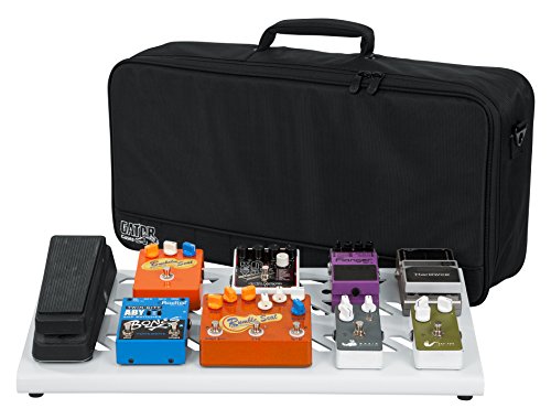 Gator Cases GPB-BAK-WH Aluminum Pedal Board with Carry Bag, Large, White