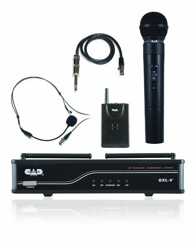 CAD GXLVHB VHF Wireless Combo System- Handheld and Bodypack Microphone System, H frequency (Refurb)
