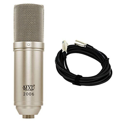 MXL 2006 Microphone Bundle with 20-foot XLR Cable (2 Items)