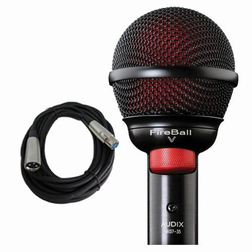 Audix Fireball V Harmonica Beatbox Microphone Fire Ball V w Free 20ft Cable