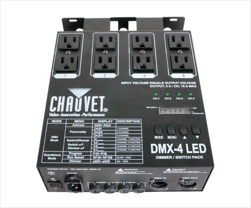 Chauvet DMX4 LED Lighting 4-channel dimmer/switch pack