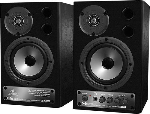 Behringer DIGITAL MONITOR SPEAKERS MS20 24-Bit/192 kHz Digital 20-Watt Stereo Near Field Monitors