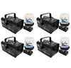 4 Chauvet Hurricane H700 Pro DJ Fog Smoke Machines with Fluid/Juice