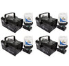 4 Chauvet Hurricane H700 Pro DJ Fog Smoke Machines with Fluid/Juice