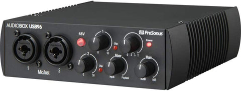 Presonus AudioBox 96 Audio USB 2.0 Recording Interface with Studio One Artist DAW Software with Audio-Technica AT2020 Vocal Microphone Arm Kit for Studio Recording/Streaming/Podcasting