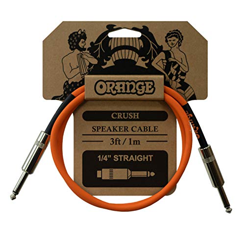 Orange Crush 3' Speaker Cable with Jack to Jack Connectors, Orange