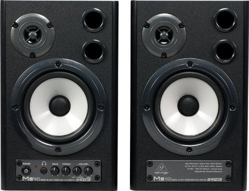 Behringer DIGITAL MONITOR SPEAKERS MS40 24-Bit/192 kHz Digital 40-Watt Stereo Near Field Monitors