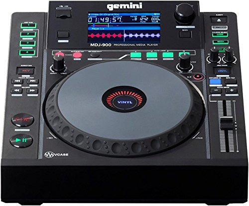 Gemini MDJ Series MDJ-900 Professional Audio DJ Media Player with 4.3-Inch Full Color Display Screen, 8