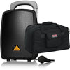 Behringer EUROPORT MPA40BT-PRO All-in-One Portable PA System with Bluetooth, Wireless Battery Power, Mic, Cable and Speaker Bag Bundle