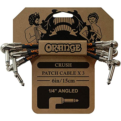 Orange CA038 Crush Right Angle to Right Angle Instrument Cable - 6 Inch (3 Pack)