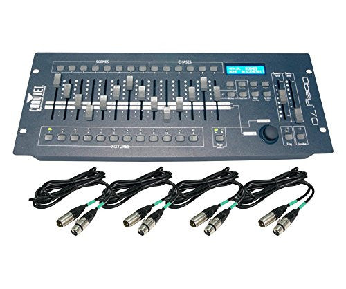Chauvet DJ OBEY70 Obey 70 Lighting &amp; Fog DMX-512 Controller and 10' &amp; 25' Cables (Refurb)