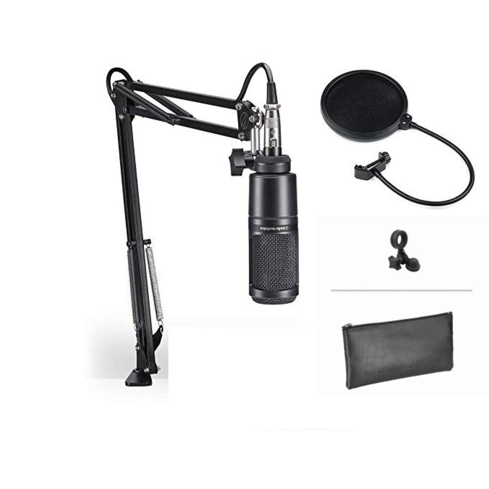 Audio-Technica AT2020 Cardioid Condenser Studio Microphone with XLR Ca
