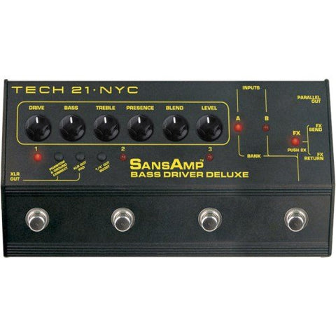 Tech 21 SansAmp Bass Driver Deluxe - Pre-Amp &amp; DI w/ 6 programs, FX Loop (Refurb)